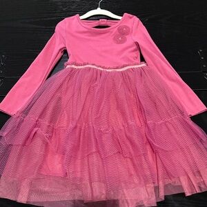 btween Pink Layered Tulle Dance Costume Dress